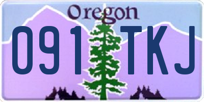 OR license plate 091TKJ