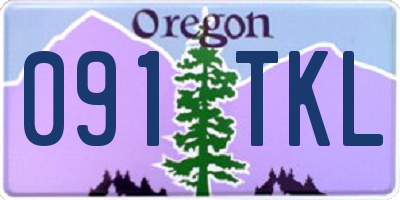 OR license plate 091TKL
