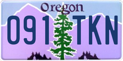 OR license plate 091TKN