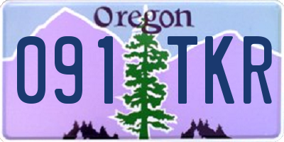 OR license plate 091TKR