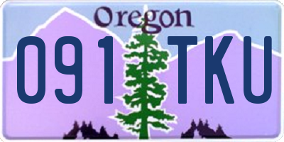 OR license plate 091TKU