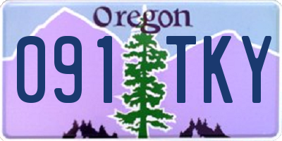 OR license plate 091TKY