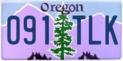 OR license plate 091TLK