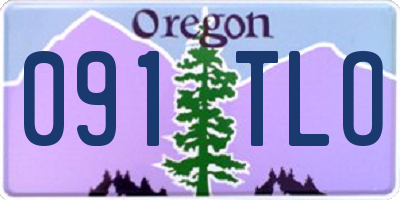 OR license plate 091TLO