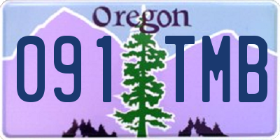 OR license plate 091TMB