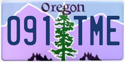 OR license plate 091TME