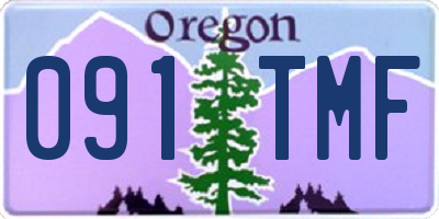 OR license plate 091TMF