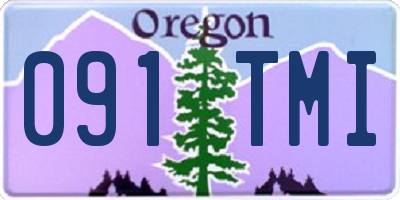 OR license plate 091TMI