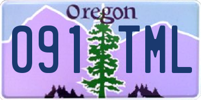 OR license plate 091TML