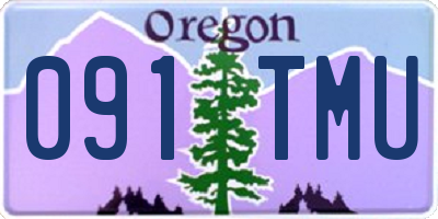 OR license plate 091TMU