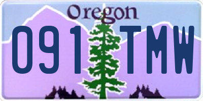 OR license plate 091TMW