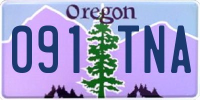 OR license plate 091TNA