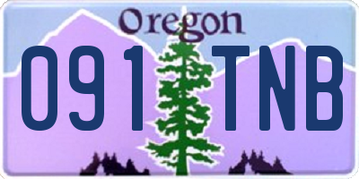 OR license plate 091TNB
