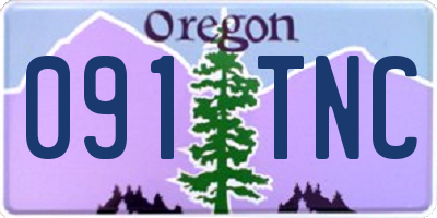 OR license plate 091TNC