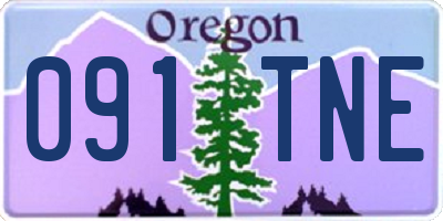 OR license plate 091TNE
