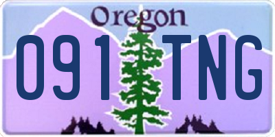 OR license plate 091TNG