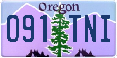 OR license plate 091TNI