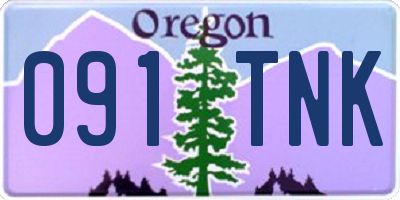 OR license plate 091TNK