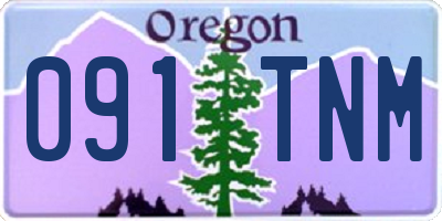 OR license plate 091TNM