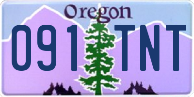 OR license plate 091TNT