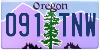 OR license plate 091TNW