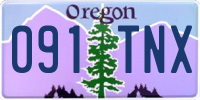 OR license plate 091TNX