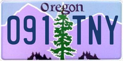 OR license plate 091TNY