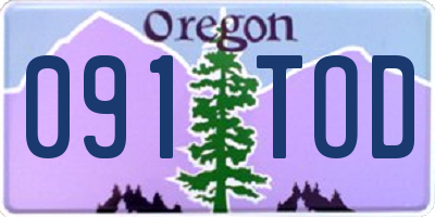OR license plate 091TOD
