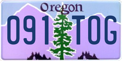 OR license plate 091TOG