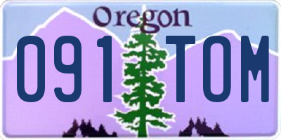 OR license plate 091TOM