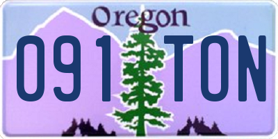 OR license plate 091TON
