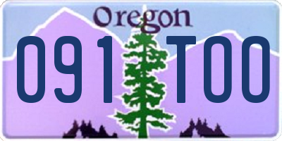 OR license plate 091TOO