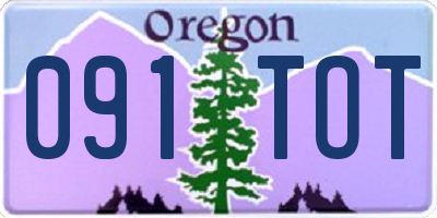 OR license plate 091TOT