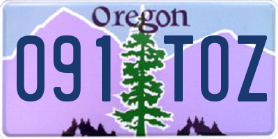 OR license plate 091TOZ