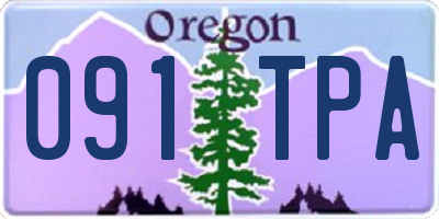 OR license plate 091TPA
