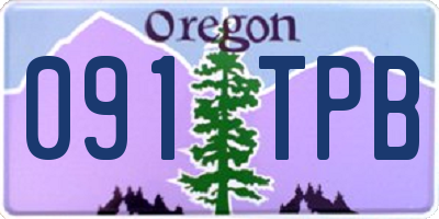 OR license plate 091TPB
