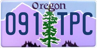 OR license plate 091TPC