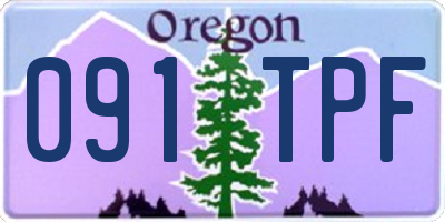OR license plate 091TPF