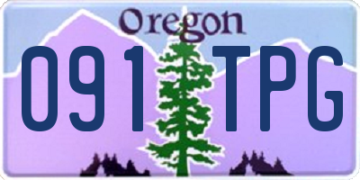 OR license plate 091TPG