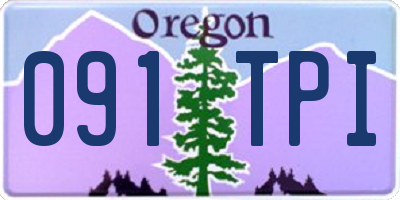 OR license plate 091TPI