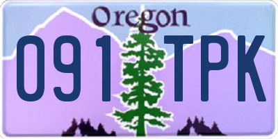 OR license plate 091TPK