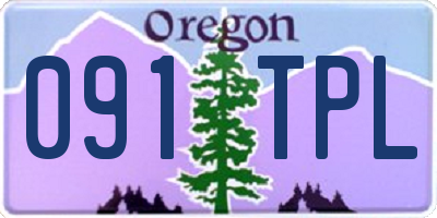 OR license plate 091TPL