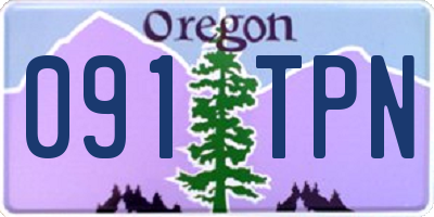 OR license plate 091TPN