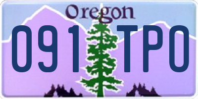 OR license plate 091TPO