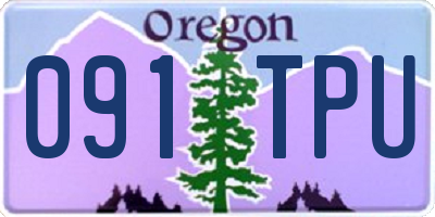 OR license plate 091TPU