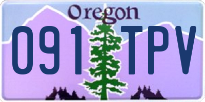 OR license plate 091TPV