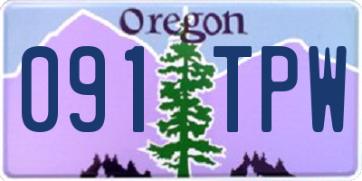 OR license plate 091TPW