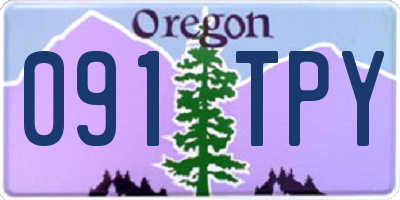 OR license plate 091TPY