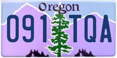OR license plate 091TQA
