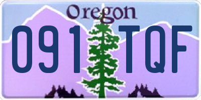 OR license plate 091TQF